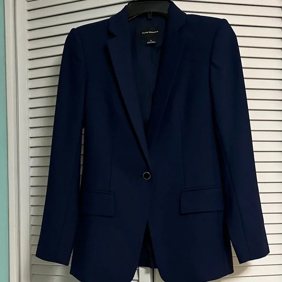 NWOT Club Monaco Midnight Blue Blazer, size 0, pockets, wool blend, stunning - Picture 5 of 11